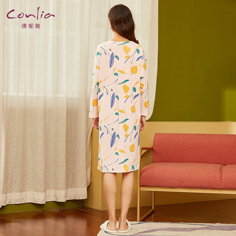 康妮雅睡裙纯棉春秋季新款连衣裙 康妮雅睡裙