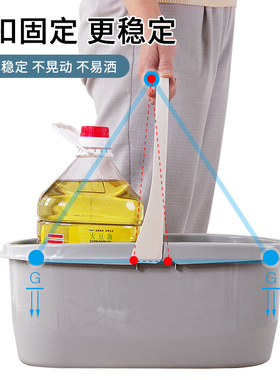 手提拖把桶长方形胶棉