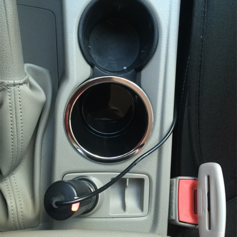 汽车杯托桌面杯槽商务车吧台杯孔杯碗房车桌面杯架镀银色边杯槽 - 图2