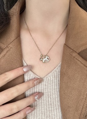 马上有钱小马项链女毛衣链