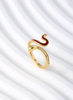 蛇年生肖本命年开口戒指