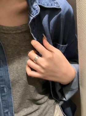 钛钢多层丝线缠绕女士食指环