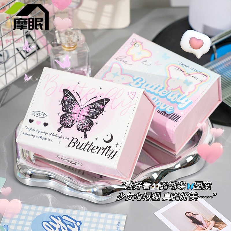 新款原创高颜值魔法小猫卡片收纳盒学生精美PU皮质防水收纳整理 - 图2