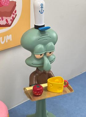 章鱼哥托盘一米网红章鱼哥托盘落地超大摆件手办打工人沙发旁客厅