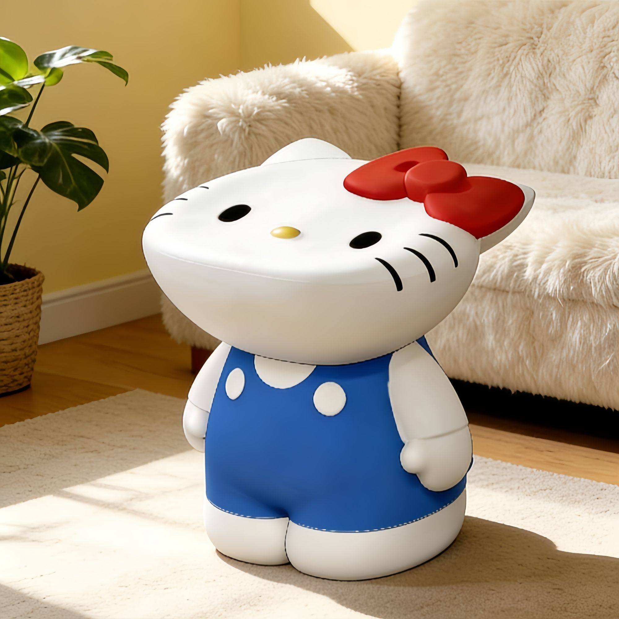 可爱卡通Kitty猫换鞋凳椅子多功能儿童桌床头柜茶几摆件家居装饰,淘宝优惠券,粉丝福利购,淘宝优惠卷