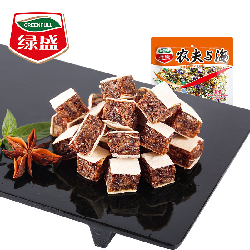 牛肉粒绿盛农夫与海鱼柳夹心牛肉干 绿盛食品牛肉类
