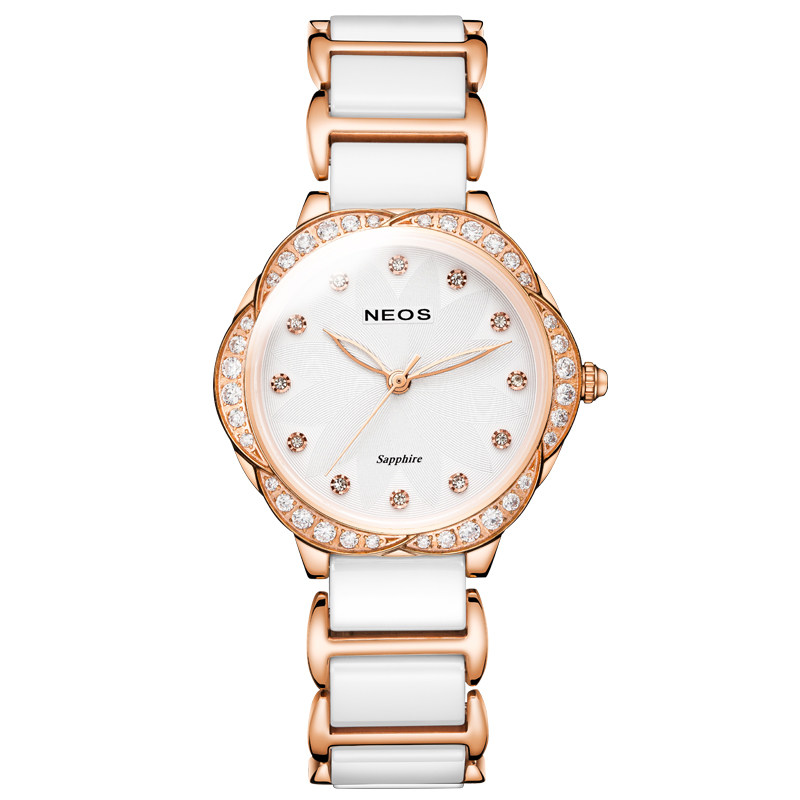 雷欧时陶瓷女学生简约气质女士女表 时间隧道手表国产腕表