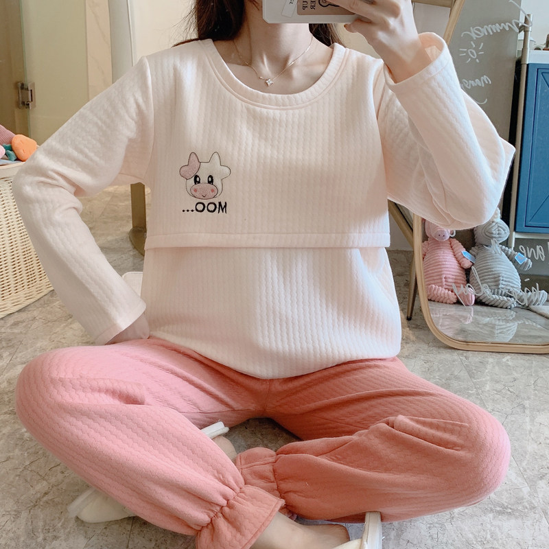 三件套月子服10月份产后住院睡衣 维雨服饰哺乳衣/月子服