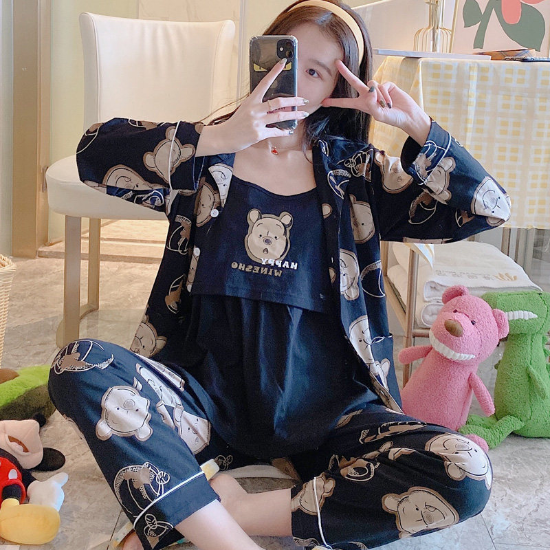 秋季纯棉三件套月子服产后11睡衣 维雨服饰哺乳衣/月子服