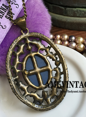 复古维多利亚风浮雕滴油毛衣链