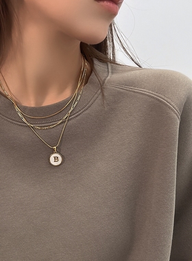 字母项链Innosense贝壳女