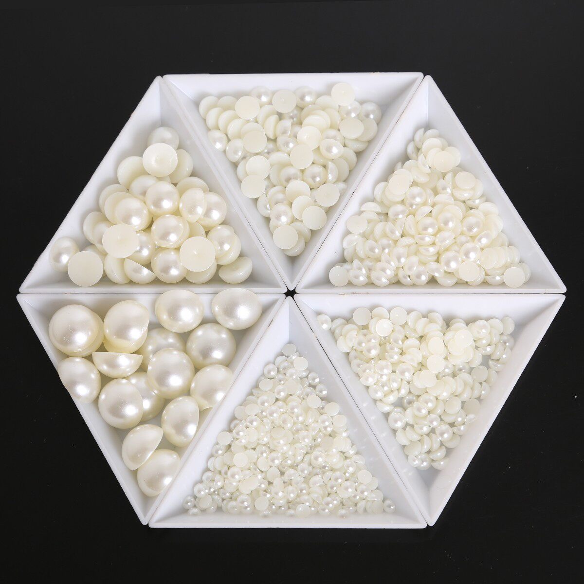 1000颗高亮米白平底半面ABS仿珍珠散珠子手工diy戒面耳饰发饰材料,淘宝优惠券,粉丝福利购,淘宝优惠卷