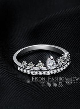 外贸小皇冠造型戒指指环合金时髦