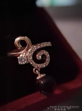 欧美精致复古宫廷红色水晶蛇形戒指女小众设计轻奢生肖蛇年吉祥物