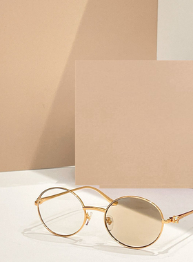 金属圆形遮阳太阳镜男女款网红风