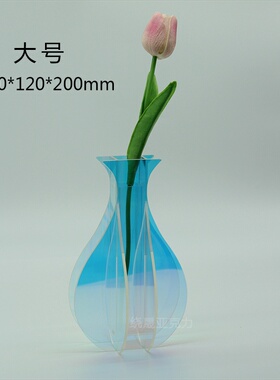 炫彩亚克力干花瓶北欧简约花器INS插花瓶客厅家居装饰品桌面摆件