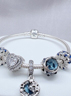 潘家多拉手链 纯银925闪耀星河手链女套装小众设计感生日礼物