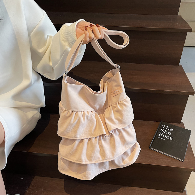 芭蕾风帆布包复古松弛感裙摆托特包新款通勤百搭大容量单肩包女,淘宝优惠券,粉丝福利购,淘宝优惠卷
