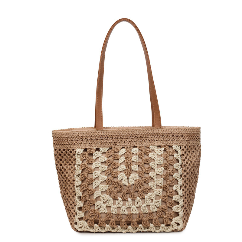 度假风草编包女镂空编织托特包大容量百搭休闲手提包包2026夏新款,淘宝优惠券,粉丝福利购,淘宝优惠卷