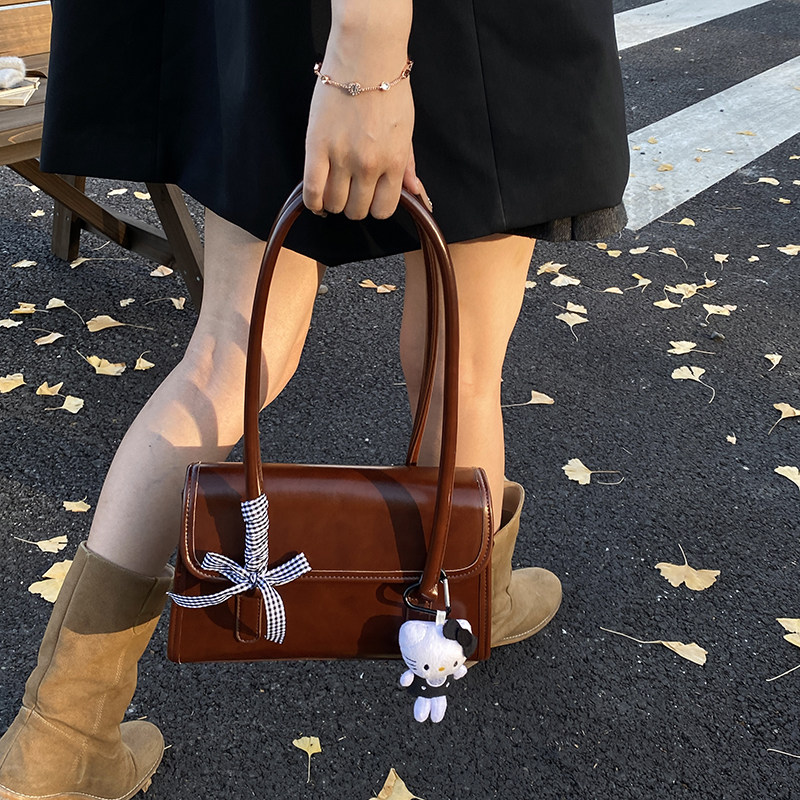 韩国小众设计包包女2025秋新款潮复古高级感洋气大容量手提腋下包,淘宝优惠券,粉丝福利购,淘宝优惠卷