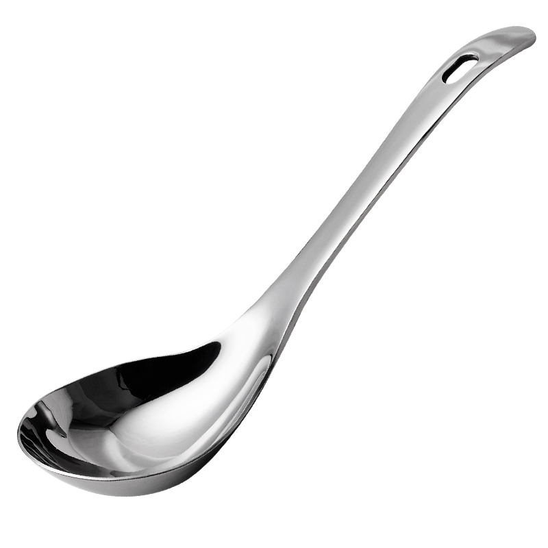 汤勺大号盛汤家用加厚不锈钢非陶瓷长柄粥勺稀饭勺带汤勺短柄勺子 - 图3