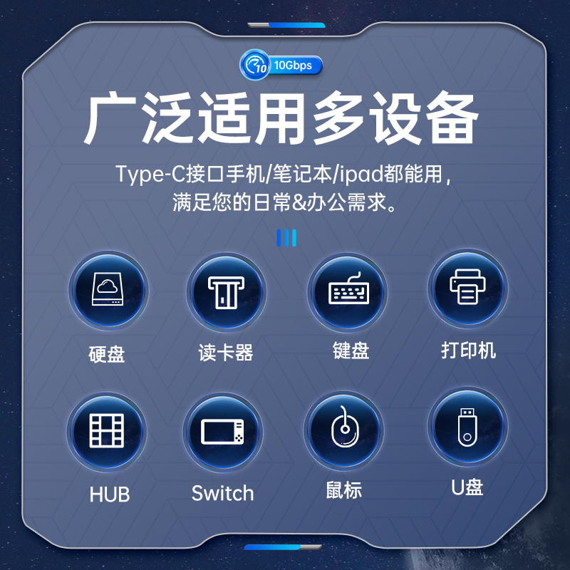 ORICO/奥睿科USB3.1Gen2转接线Type-C转USB全功能公对母OTG数据线延长线连接硬盘HUB键盘适用苹果电脑手机 - 图2