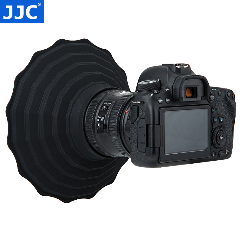 JJC镜头消光罩EOS R3适用尼康ZFC富士索尼佳能RA相机R50 R7/6/8单反5D4/3微单XT3 A7M3遮光罩防玻璃反光硅胶 - 图0