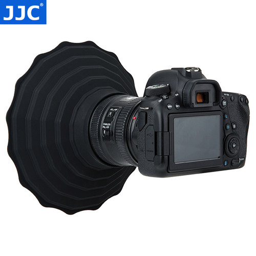 JJC镜头消光罩EOS R3适用尼康ZFC富士索尼佳能RA相机R50 R7/6/8单反5D4/3微单XT3 A7M3遮光罩防玻璃反光硅胶-图0