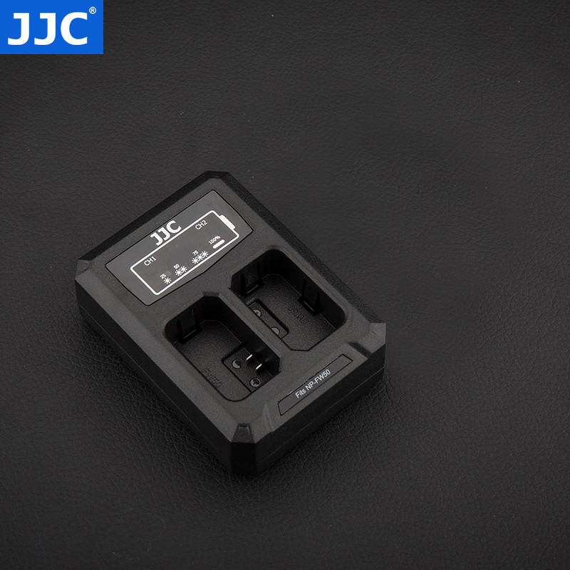 JJC适用于索尼NP-FW50电池ZV-E10充电器A6000 A6300 A6500 A5100 A7 A7R2 A7RII A7SII A7M2 A6400 A6100双充 - 图0