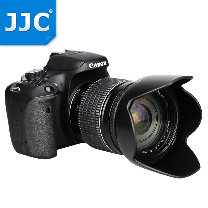 JJC适用佳能EW-78D遮光罩EF-S 18-200mm 28-200镜头遮阳罩EOS 90D 80D 60D 760D 70D 77D单反相机保护罩 配件 - 图0