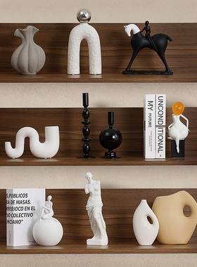 侘寂风原创艺术软装摆件小众高档