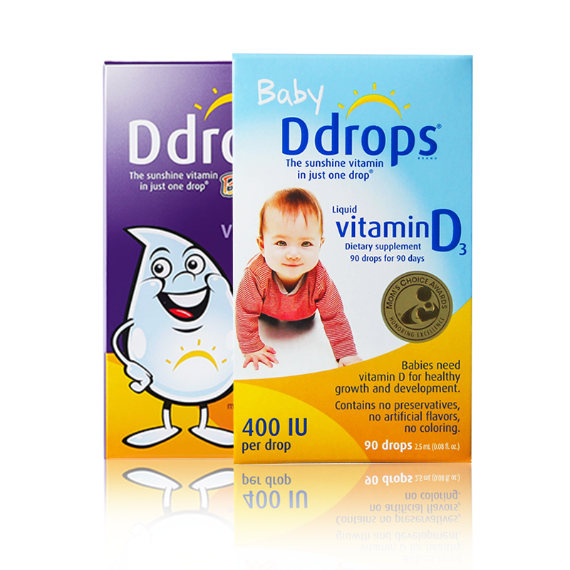 美国ddrops滴卓思维生素1婴儿童d3滴剂一岁以上幼儿宝宝vd补钙维d - 图3