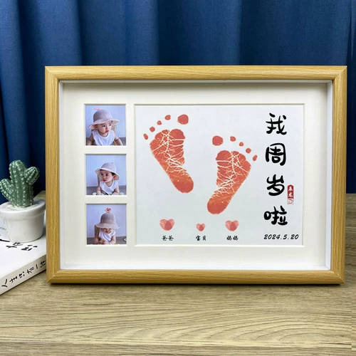 Детский сувенир для новорожденных, памятные отпечатки рук и ног, детская хваталка, фоторамка