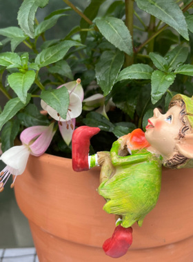 可爱风精灵攀爬盆栽微景观挂饰