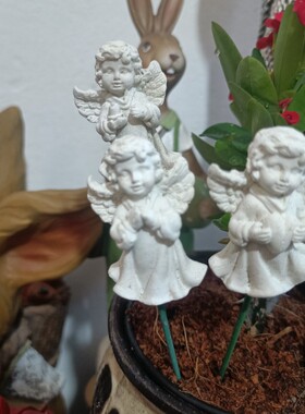 天使花插件多肉花盆攀爬diy装饰丘比特造微景观欧式摆件树脂小品