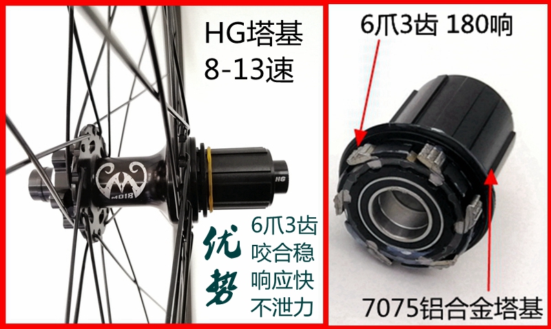 MODENG 桶轴BOOST培林轮组180响HG塔基148*12 110*15双层车圈碟刹 - 图1