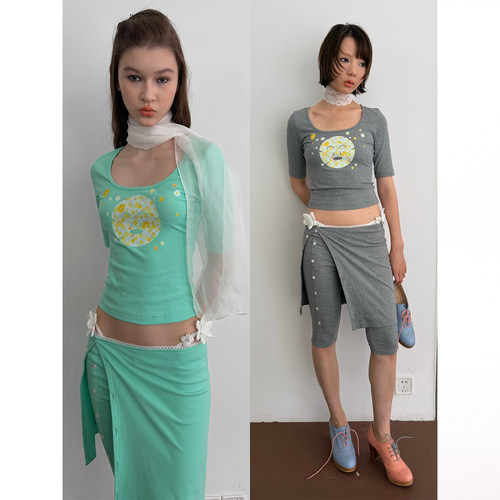 9266studio 立体花朵蕾丝内裤女纯欲镂空低腰透气网纱性感三角裤 - 图3