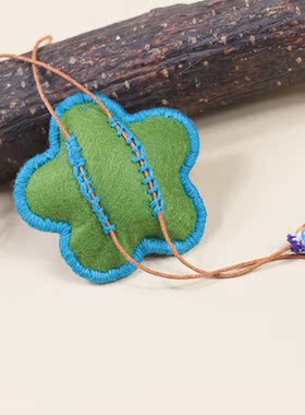 原创新款原创手工项链刺绣花朵