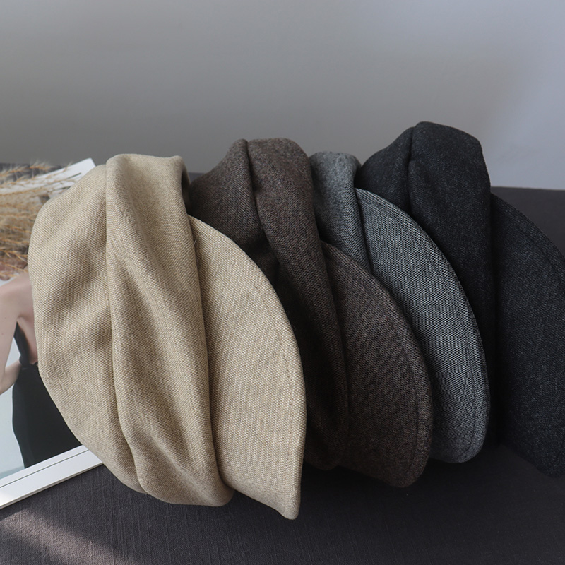 新款秋冬文艺日系慵懒山本风堆堆堆鸭舌帽复古小众设计八角贝雷帽 - 图2