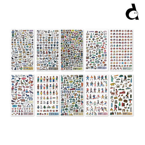 duye度也 韩国ZEROPERZERO可爱动物PP贴纸DIY手帐咕卡手机壳zpz - 图3