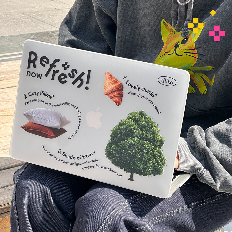 duye度也 diiko「野餐回忆」Refresh原创苹果电脑壳MacBook电脑保护套磨砂防划痕散热无指纹高级ins风面包,淘宝优惠券,粉丝福利购,淘宝优惠卷