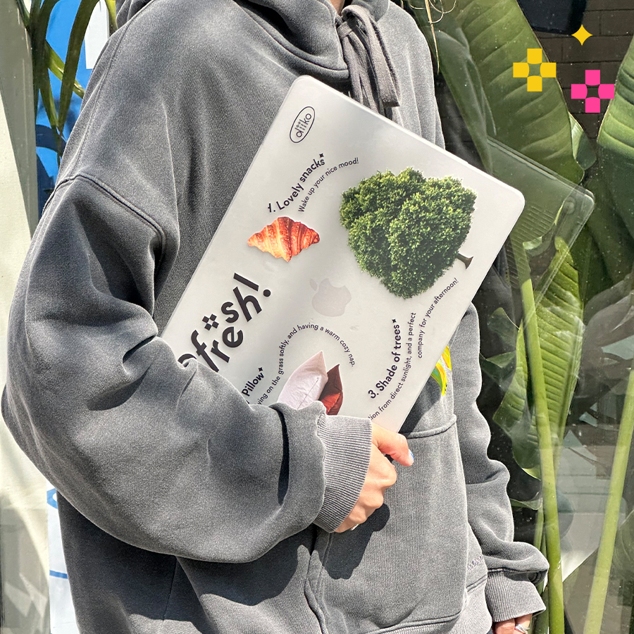 duye度也 diiko「野餐回忆」Refresh原创苹果电脑壳MacBook电脑保护套磨砂防划痕散热无指纹高级ins风面包,淘宝优惠券,粉丝福利购,淘宝优惠卷