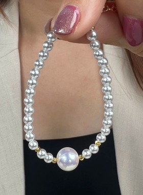 澳白珍珠手链女 天女施家珍珠手串叠戴轻奢小众高级感精致手饰