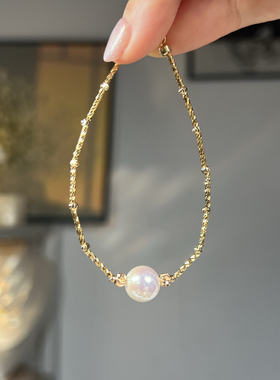 简约单珠手链高级感轻奢手圈极简ins冷淡风时尚高级百搭