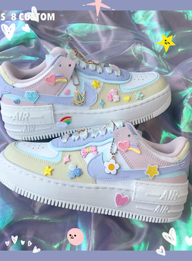 US8球鞋配饰shadow星球AF1AJ1马卡龙独角兽爱心千纸鹤鞋带扣挂件
