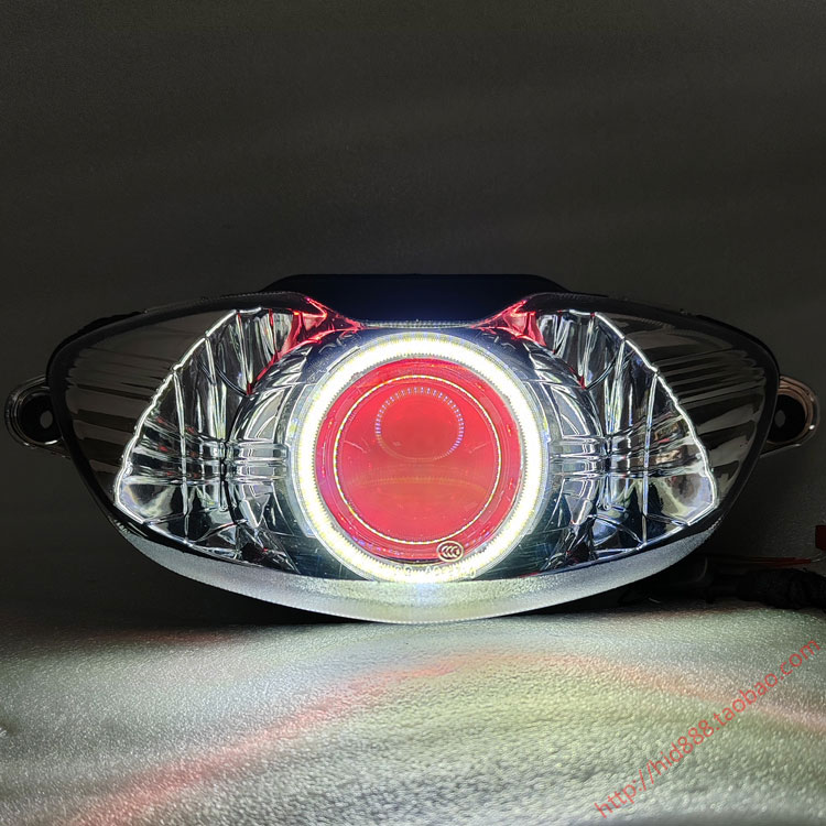 超人海王星双光透镜天使恶魔眼摩托车改装件Q5海5LED透镜大灯总成 - 图1