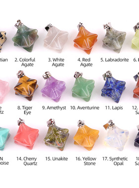 卡巴大卫星吊坠天然水晶玛瑙