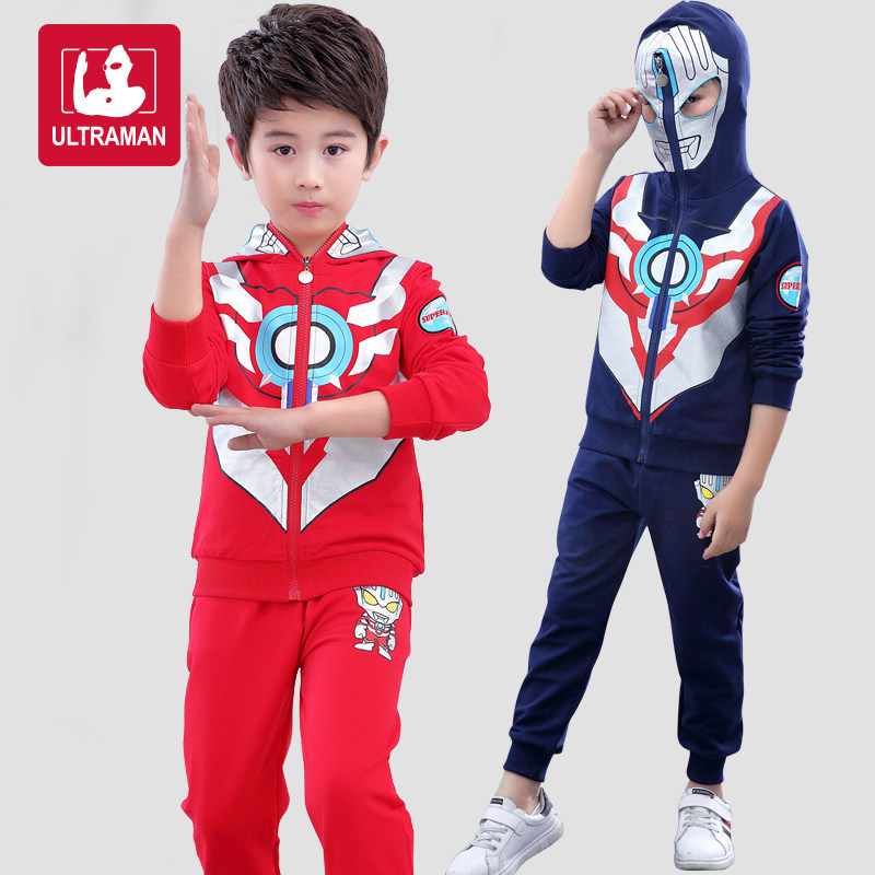 奥特曼衣服儿童秋装男童套装洋气潮 ultraman俏皮果套装