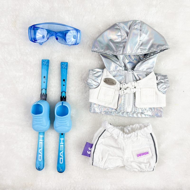 【现货】Labubu娃衣新款滑雪四件套装拉布布一二三代17cm运动衣服,淘宝优惠券,粉丝福利购,淘宝优惠卷