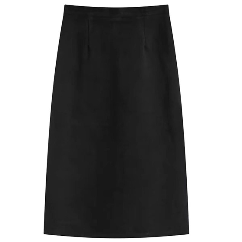 秋冬加绒毛呢半身裙梨形身材胖m中长款高腰显瘦松紧腰后开叉a字裙,淘宝优惠券,粉丝福利购,淘宝优惠卷